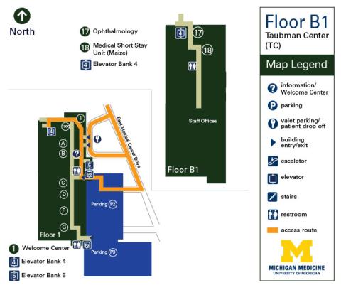 Taubman Floor B1 Map